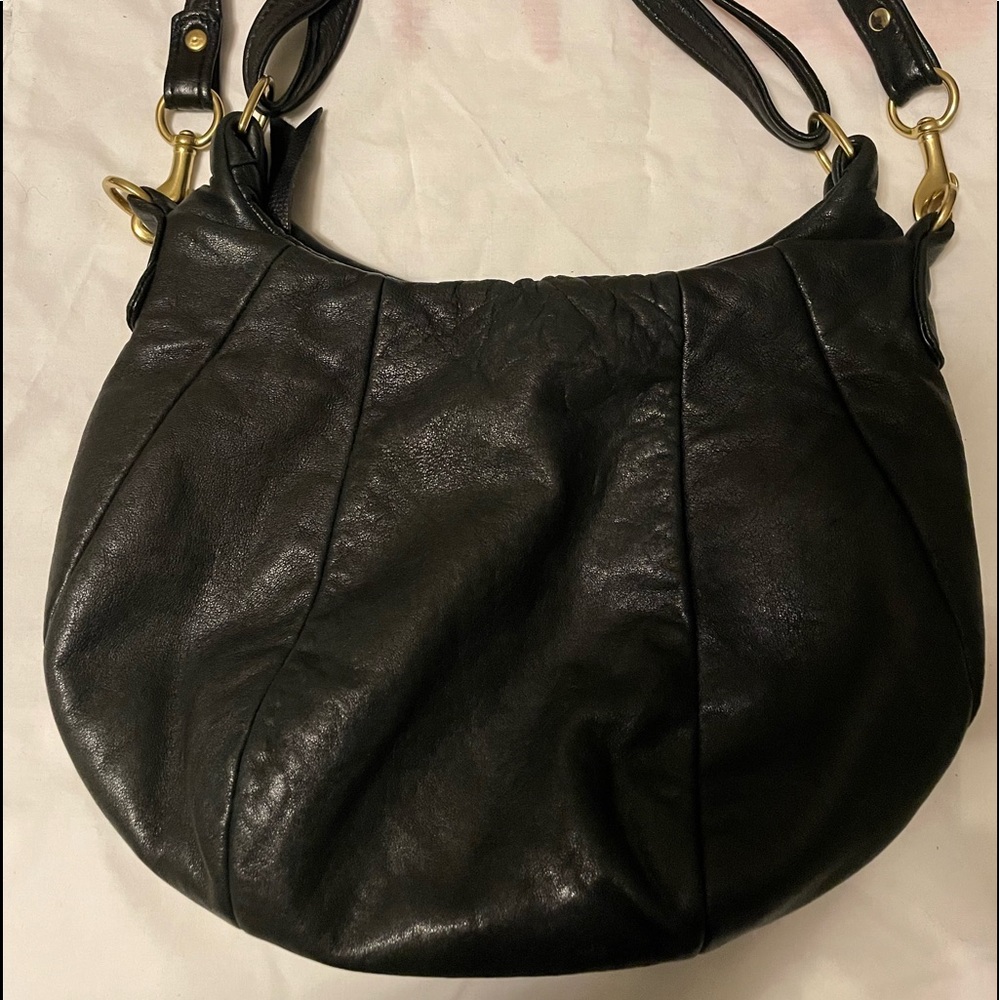 Opelle black leather vintage baby ballet